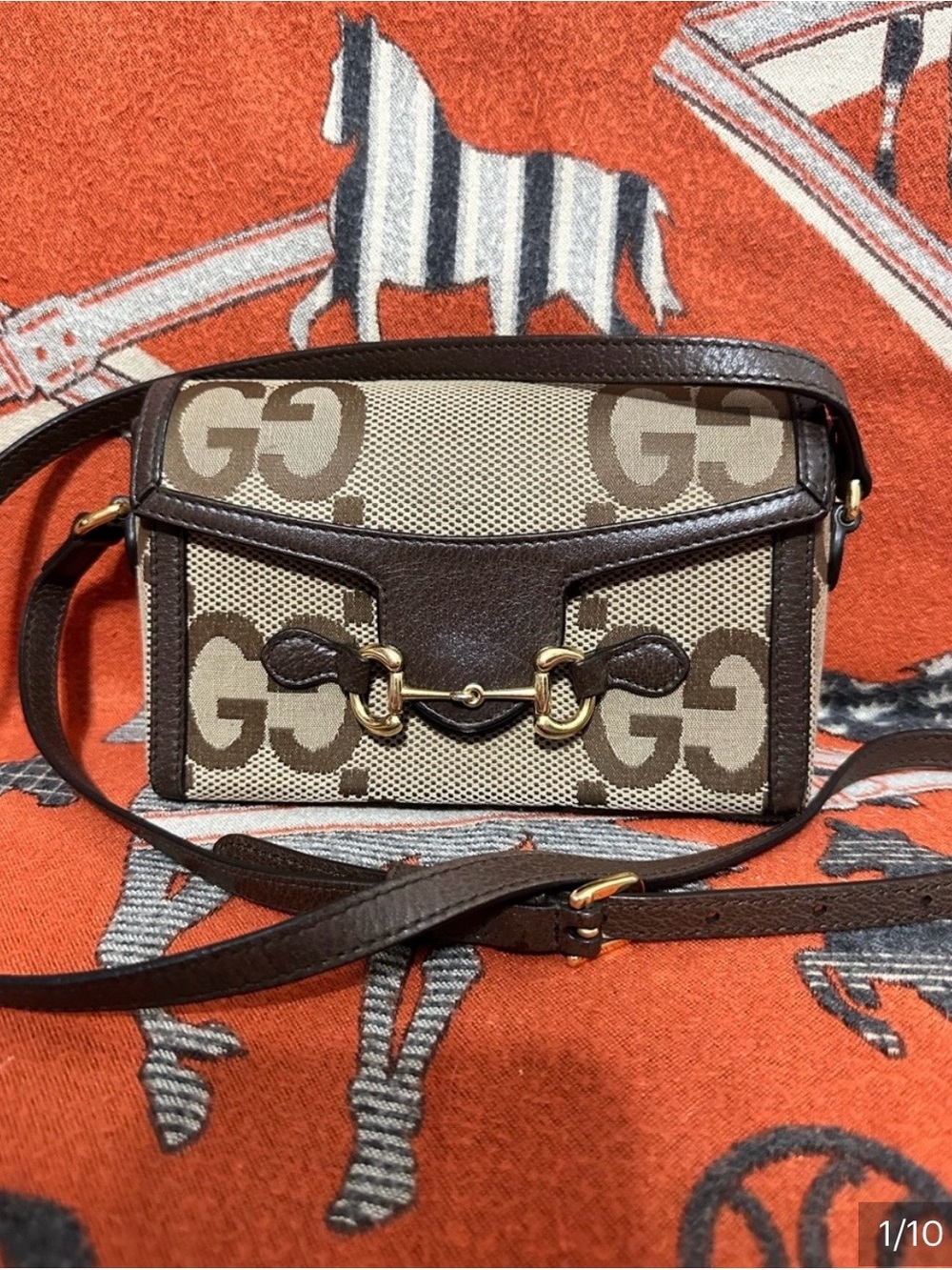 Gucci Horsebit Jumbo GG Mini Crossbody